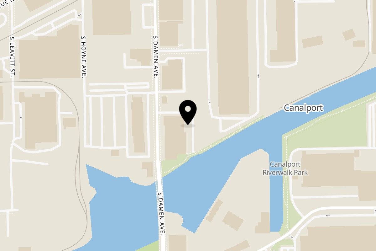 Map showing the location of La Trailita Damen on 2639 S Damen Ave floor 1 in Chicago